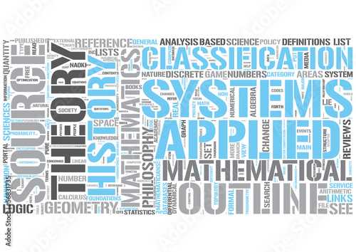 Vector: Outline of mathematics Word Cloud Concept Outline of mathematics Word Cloud Concept