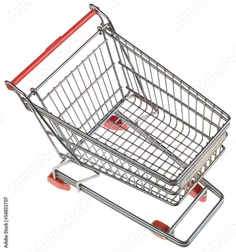 Photo: Empty Shopping Trolley Cutout Empty Shopping Trolley Cutout