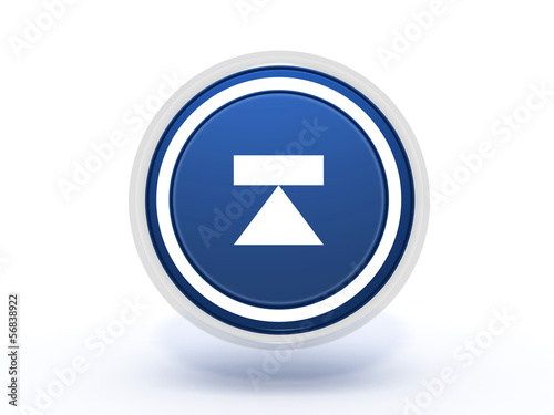 Illustration: eject circular icon on white background eject circular icon on white background