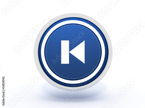Illustration: prev circular icon on white background prev circular icon on white background