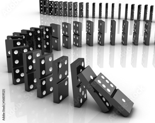 Illustration: Dominoes falling Dominoes falling