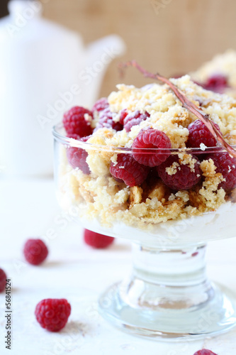 Photo: Delicious raspberry dessert Delicious raspberry dessert