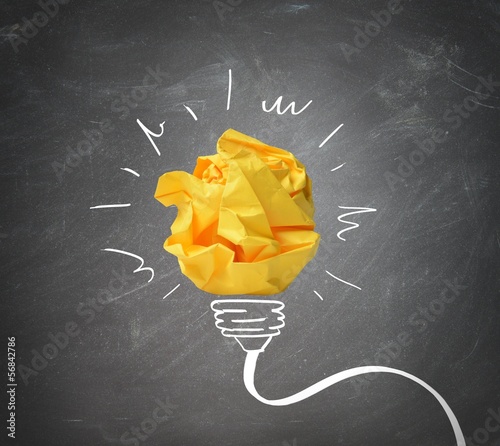 Photo: Idea concept with paper notes Idea concept with paper notes