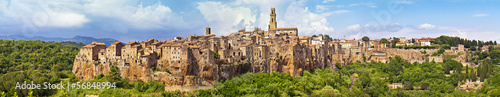 Photo: Panorama view of the town Pitigliano, Italy Panorama view of the town Pitigliano, Italy