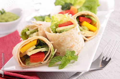 Photo: vegetable wrap vegetable wrap