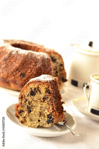 Photo: Pudding with dried fruit, nuts and coffee, cupcake Pudding with dried fruit, nuts and coffee, cupcake
