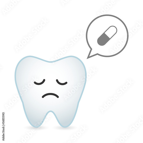 Vector: Tooth illustration with comic balloon Tooth illustration with comic balloon