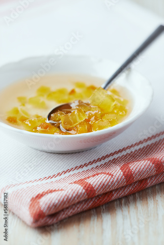 Photo: Orange jam in a small bowl Orange jam in a small bowl
