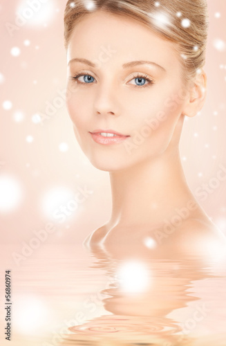 Photo: face and shoulders of beautiful woman face and shoulders of beautiful woman
