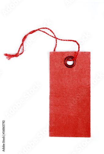 Photo: tag label isolated on white background tag label isolated on white background