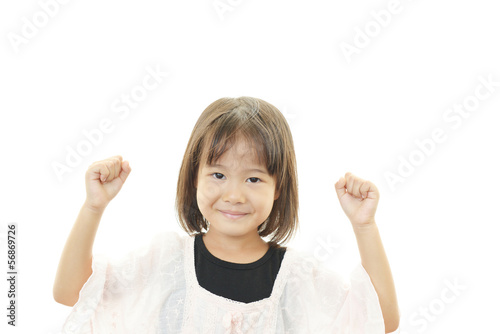 Photo: ガッツポーズの女の子 ガッツポーズの女の子