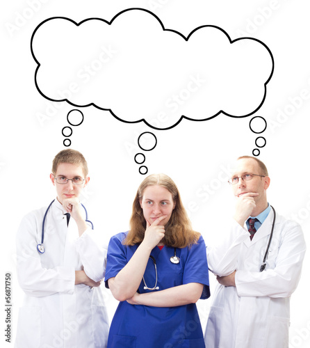 Photo: Medical team thinking about something Medical team thinking about something