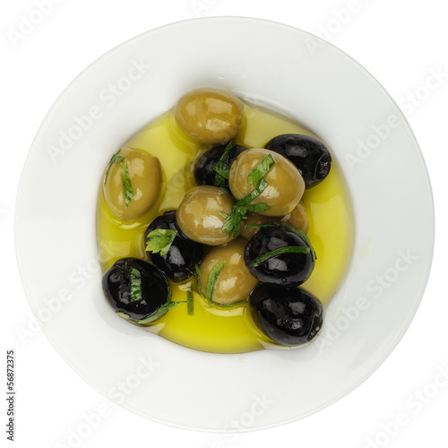 Photo: Schwarze und grüne Oliven Schwarze und grüne Oliven