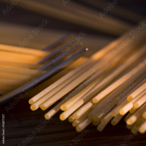 Photo: Spaghetti, italian raw pasta Spaghetti, italian raw pasta