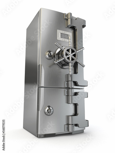 Illustration: Dieting concept. Refrigerator as safe deposit box. Dieting concept. Refrigerator as safe deposit box.