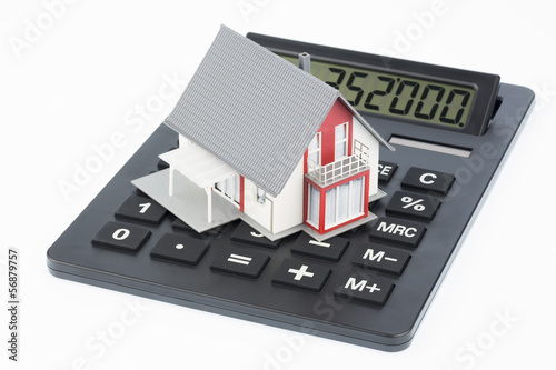 Photo: house on calculator house on calculator