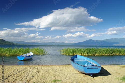 cloudscape on the Prespa Lake in National Park Galicica, Republic of Macedonia