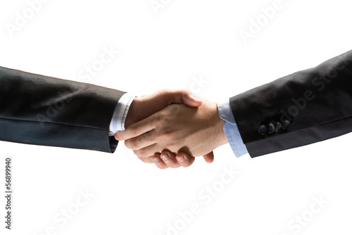 Photo: handshake between two businessmen handshake between two businessmen