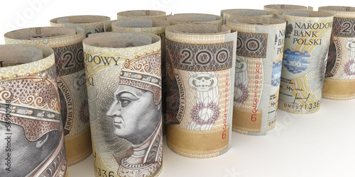 Photo: 200 PLN Notes rolled 200 PLN Notes rolled