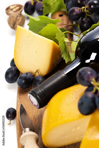 Photo: Wine, cheese and grape Wine, cheese and grape