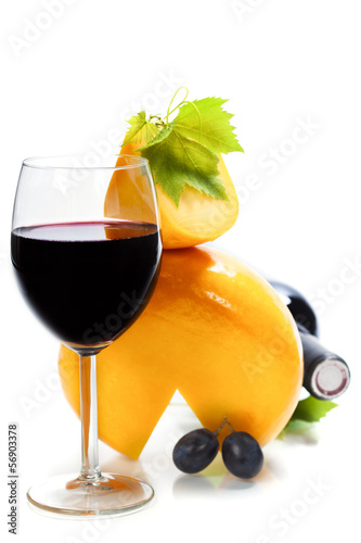 Photo: Wine, cheese and grape Wine, cheese and grape