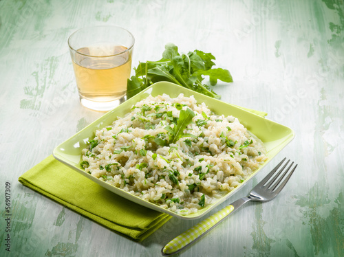 Photo: risotto with arugula risotto with arugula