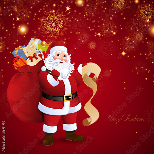 Vector: Vector Illustration of Santa Claus Vector Illustration of Santa Claus