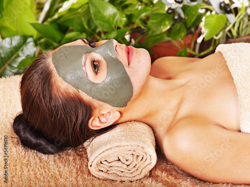 Photo: Woman getting facial massage . Woman getting facial massage .