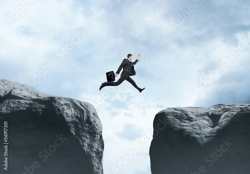 Photo: businessman jumping businessman jumping