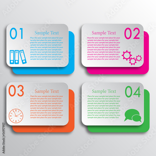 Vector: Four rectangles options infographic_2 Four rectangles options infographic_2