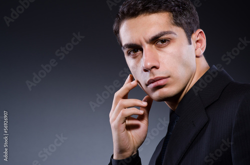 Photo: Handsome man in studio shooting Handsome man in studio shooting