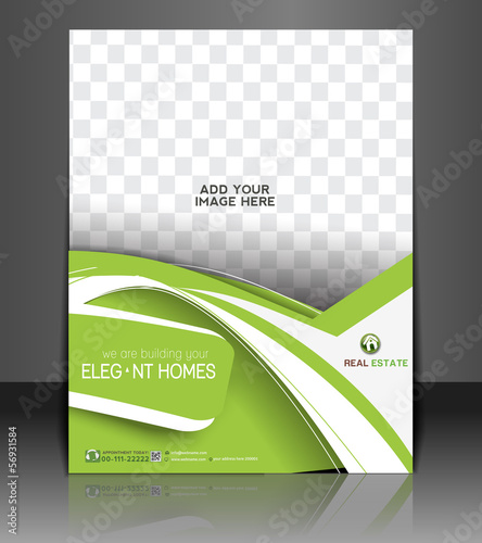 Vector: Vector Real Estate Front Flyer Design Vector Real Estate Front Flyer Design