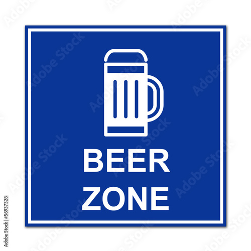Illustration: Cartel simbolo BEER ZONE Cartel simbolo BEER ZONE