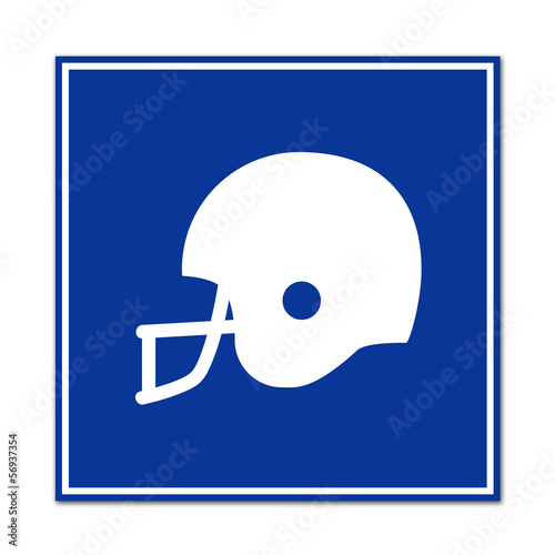 Illustration: Cartel simbolo casco de futbol americano Cartel simbolo casco de futbol americano