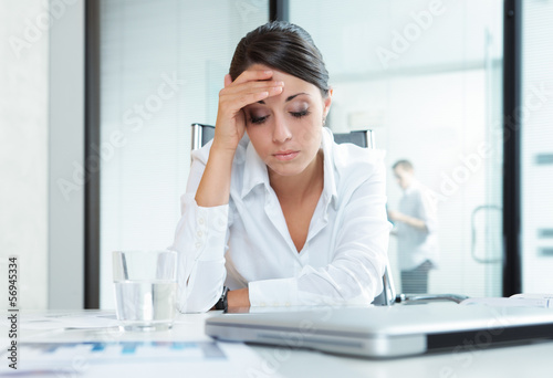 Photo: Exhausted businesswoman Exhausted businesswoman