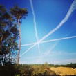 Airplane trails Airplane trails