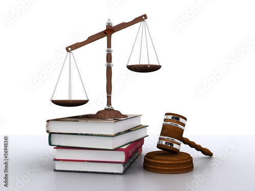 Illustration: Symbol of law - concept Symbol of law - concept