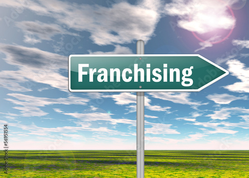 Illustration: Signpost "Franchising" Signpost "Franchising"