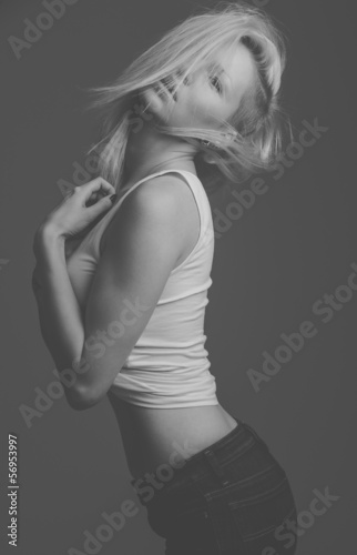 Photo: sidecut blonde with wind in her hair sidecut blonde with wind in her hair