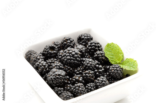 Photo: Container with Fresh Ripe Blackberries Container with Fresh Ripe Blackberries