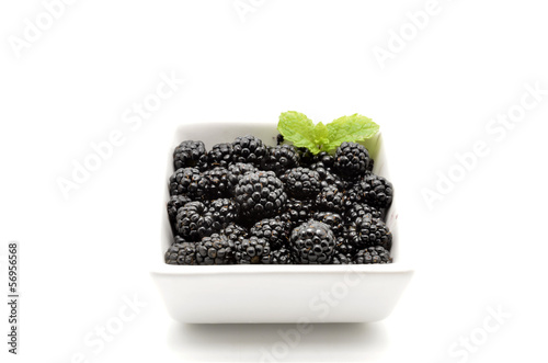 Photo: Container with Fresh Ripe Blackberries Container with Fresh Ripe Blackberries