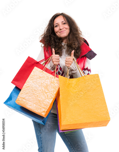 Photo: Woman with shopping bags Woman with shopping bags