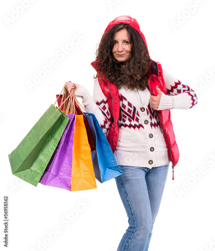 Photo: Woman with shopping bags Woman with shopping bags
