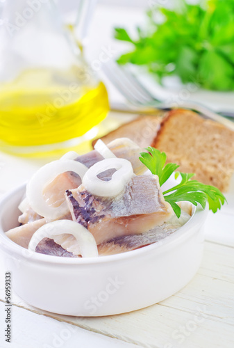 Photo: herring with onion herring with onion