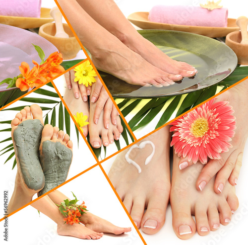 Photo: Collage of spa with beautiful legs Collage of spa with beautiful legs