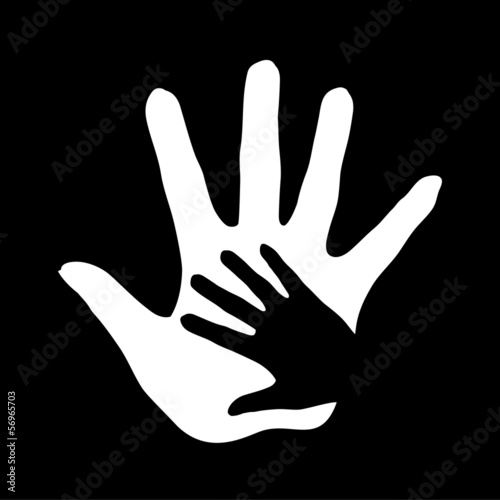 Vector: Helping hand. Helping hand.