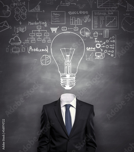 Photo: man with lamp in head man with lamp in head