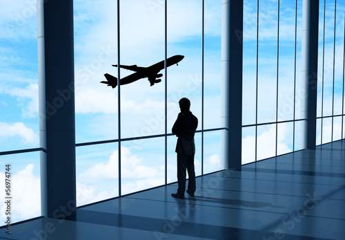 Photo: businessman in airport businessman in airport