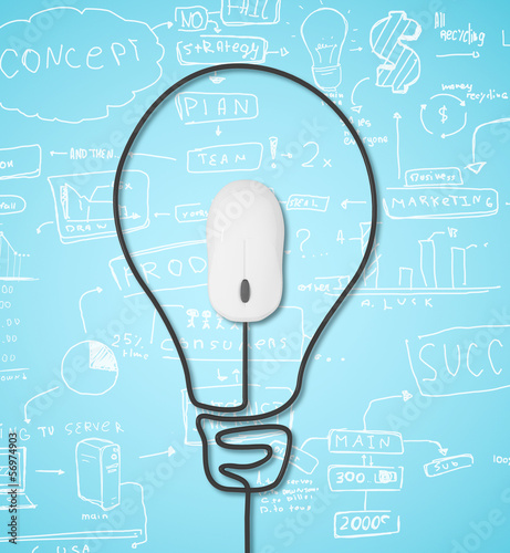 Illustration: lamp and mouse lamp and mouse
