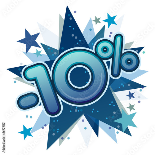 Vector: 10%, réduction, solde, remise, ristourne, commerce, vente 10%, réduction, solde, remise, ristourne, commerce, vente